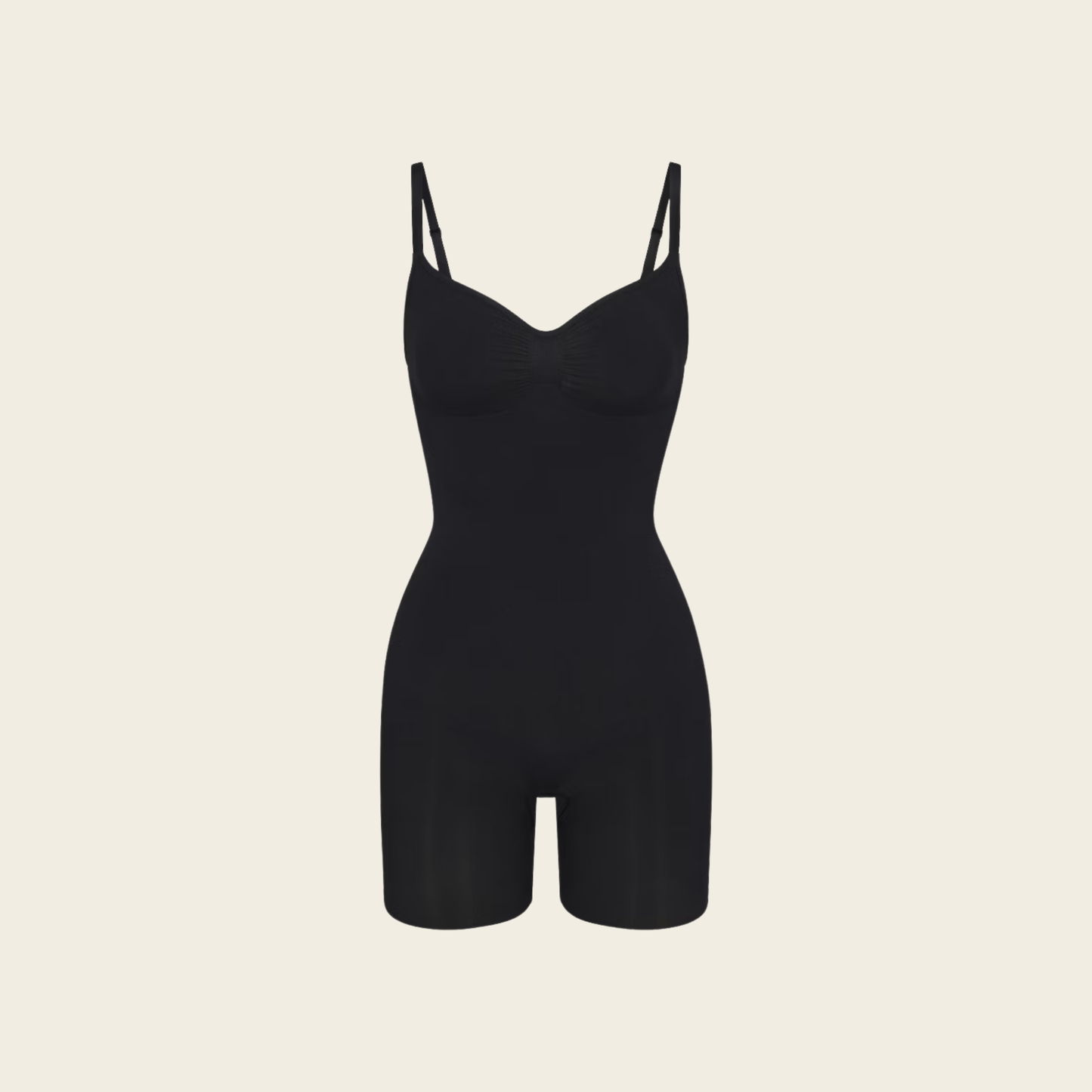 Butt enhancing mid thigh bodysuit
