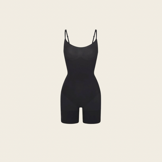 Butt enhancing mid thigh bodysuit